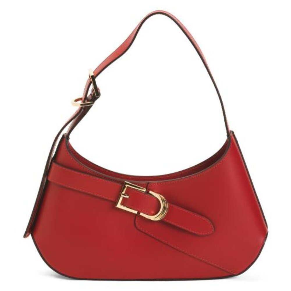 CHEVAL Made In Italy Leather Asymmetrical Shoulder Bag
